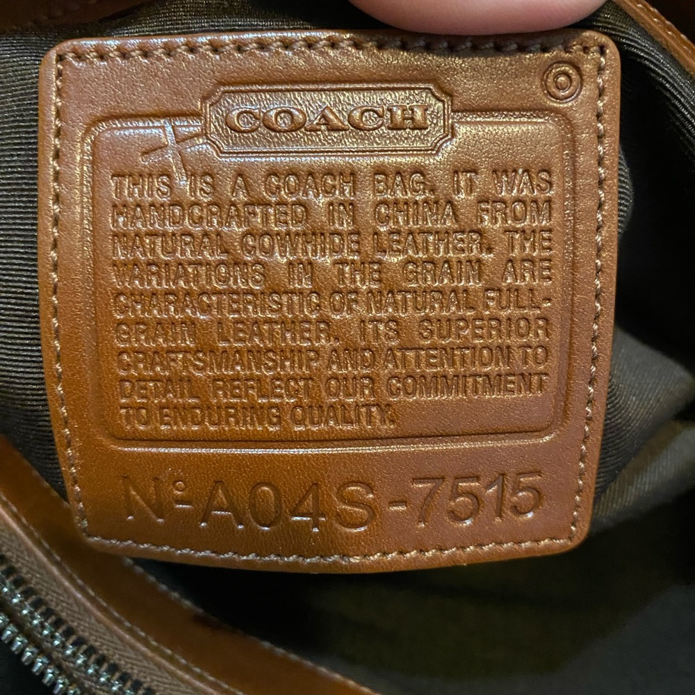 Large leather Coach bag - Picture 4 of 5